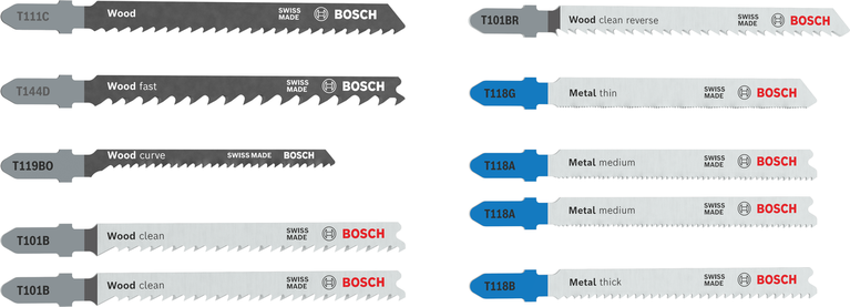Bosch puidu- ja metallitriitsa terade põhikomplekt, 10 osa.